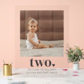 Deux Carrés de coeur Photo 2e Affiche de bienvenue (Mariage)