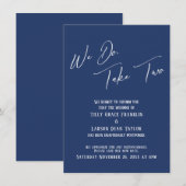 Deux : Carte de marine Mariage retardée (Devant / Derrière)