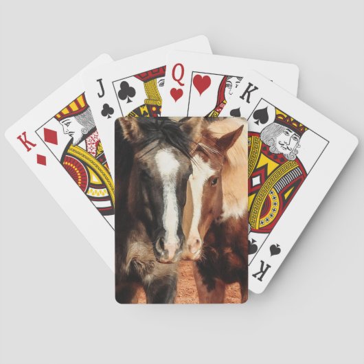 Deux cartes de jeu de chevaux (dos)