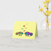 Deux cartes de la Saint-Valentin de caméléon de de (Fleur jaune)