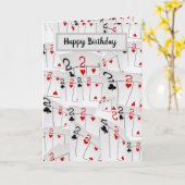 Deux cartes de poker en couche carte d'anniversair (Fleur jaune)