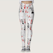 Deux, Cartes de Poker, Nombre, Dames Leggings (Devant)