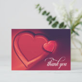 Deux cartes de remerciements de coeurs (version 1) (Debout devant)