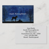 Deux Cartes de visite de chevaux de course Thoroug (Devant / Derrière)