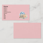 Deux cartes de visite de lapins (Devant / Derrière)