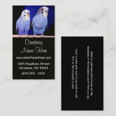 Deux cartes de visite de perruches (Devant / Derrière)