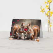 Deux cartes de voeux Valentin (Fleur jaune)