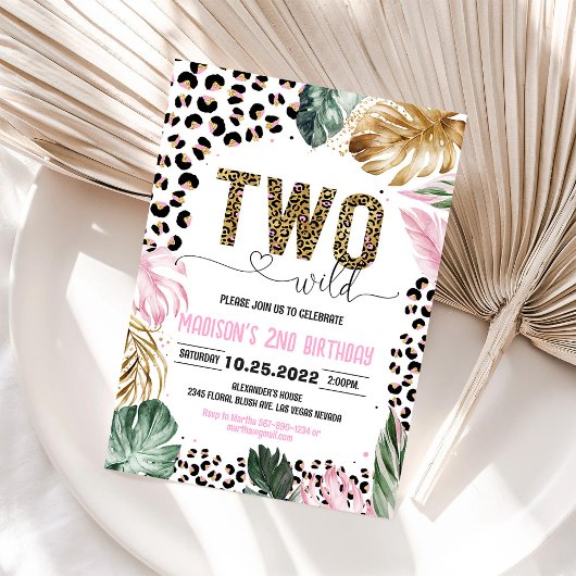 Deux Cartes d'Invitation d'Anniversaire de Jungle