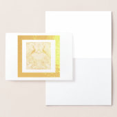 Deux Cartes Foil de Paons Bleus Indiens (Affichage)