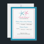 Deux cartes Peacock Starfish et RSVP rose<br><div class="desc">Deux étoiles de mer géantes parfaites pour votre mariage d'été au bord de la plage. Couleurs de sable, de paon et de rose chaud. Consultez le magasin pour obtenir les cartes de réception et d'invitation correspondantes. Si vous voulez ceci dans une combinaison de couleurs différente s'il vous plaît envoyez-moi un...</div>