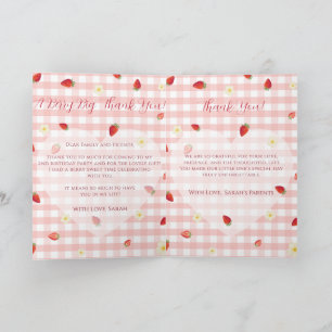 Deux cartes pliées de photos d'anniversaire Strawb