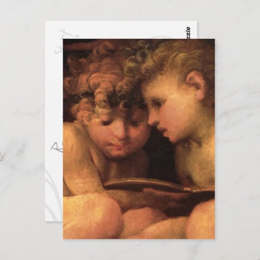 Deux cartes postales Curly Haired Angels (Devant / Derrière)