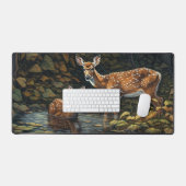 Deux Cerfs Blanches Se Refroidissent Dans Le Brook (Clavier et souris)