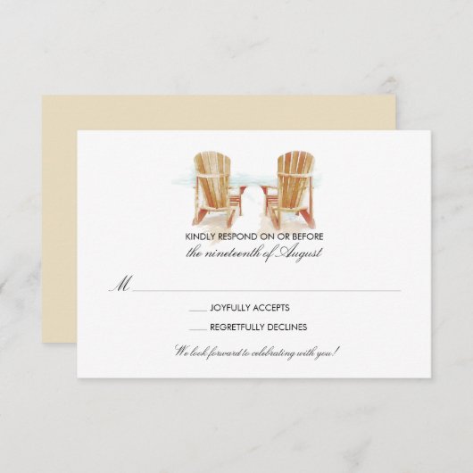 Deux chaises Adirondack à l'aquarelle RSVP (Devant / Derrière)