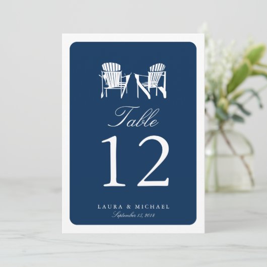 Deux Chaises Adirondack | Numéro de Table (Debout devant)