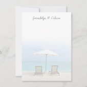 Deux Chaises De Plage Bord De Mer Cartes De Notes (Dos)