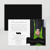 Deux Chambres Personnalisées Gay Mariage Cartes d' (Devant / Derrière)