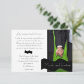 Deux Chambres Personnalisées Gay Mariage Cartes d' (Debout devant)