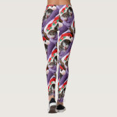 Deux chatons en chapeaux de Noël Joyeux Leggings d (Dos)
