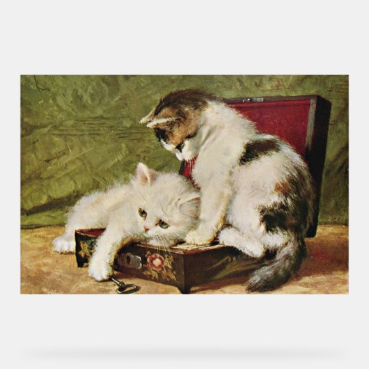 Deux chatons joueurs (Recto)
