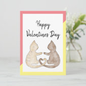 Deux Chats Amoureux - Carte Heureuse Sainte-Valent (Debout devant)
