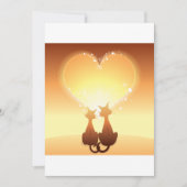 Deux Chats Amoureux Invitations (Devant)