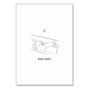 Deux chats, cartes flashcards de numéro personnali