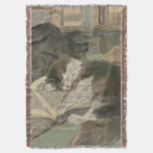 Deux chats dans la couverture de jet de (devant Vertical)