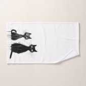 Deux chats noirs (Serviette à main)