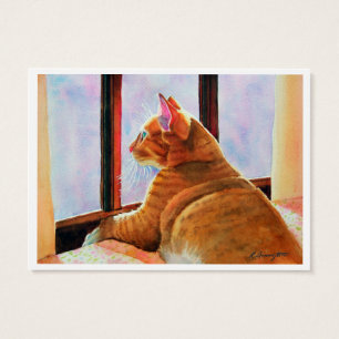 Deux chats orange double face ACEO Imprimer