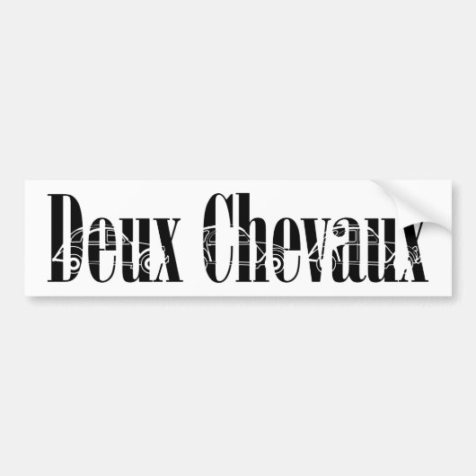 Deux Chevaux 2CV Minimalistische Silhoutte Typogra Bumpersticker (Voorkant)