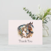 Deux chevaux avec décorations en plumes Boho Merci (Debout devant)