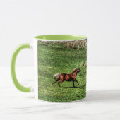 Deux Chevaux De Ranch Joueurs Photo Mug (Gauche)