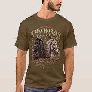 Deux Chevaux Une Âme T-Shirt Western