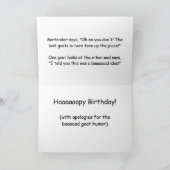 Deux chèvres entrent dans un bar Carte d'anniversa (Intérieur)