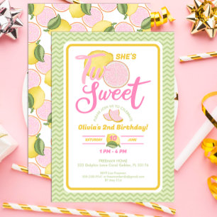 Deux citron doux 2e invitation anniversaire