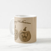 Deux Citrouilles heureux Halloween Mug (Devant gauche)