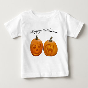 Deux Citrouilles heureux T-shirt Halloween
