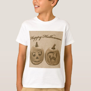 Deux citrouilles T-shirt Joyeux Halloween