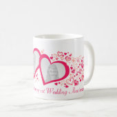 Deux coeurs 1er anniversaire mariage photo mug (Devant droit)