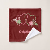Deux Coeurs Amateurs Design Ensemble De Serviettes (Gant de toilette)
