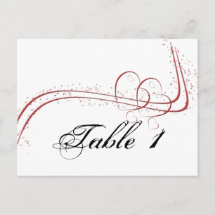 Deux Coeurs comme un numéro de table