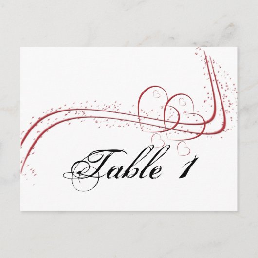 Deux Coeurs comme un numéro de table (Devant)