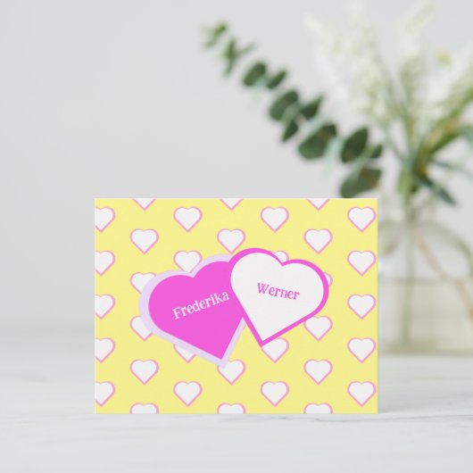 Deux cœurs comme un seul Carte de la Saint-Valenti (Debout devant)