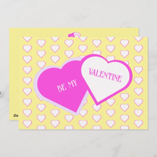 Deux Coeurs comme une carte de Saint Valentin (Devant / Derrière)