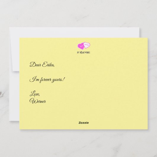 Deux Coeurs comme une carte de Saint Valentin (Dos)