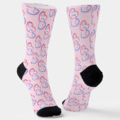 Deux coeurs comme une chaussette d'équipage de la (Angulaire)