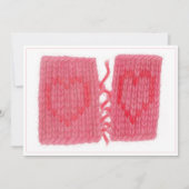 DEUX COEURS COUSUS Carte plate 5x7 (Devant)