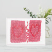 DEUX COEURS COUSUS Carte plate 5x7 (Debout devant)