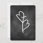 Deux coeurs croisent les invitations à un mariage  (Dos)